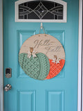 DIY Double Sweater Pumpkin Door Hanger