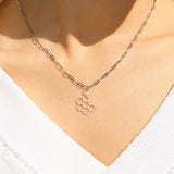 18K Gold PVD Stainless Steel Honeycomb Charm: Gold