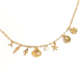 8mm Glass Pearl Charms: Kiska / Gold