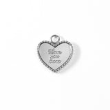 18K Gold PVD Stainless Steel "Love You More" Heart Charm / PDL0055: Stainless