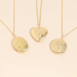 18K Gold PVD Stainless Steel Rose Heart Locket: Gold