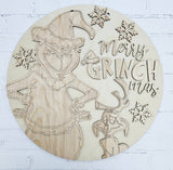 DIY Grinch and Max Door Hanger