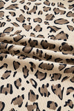 Brown Leopard Bib Wide Leg Jumpsuit