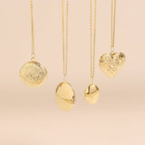 18K Gold PVD Stainless Steel Rose Heart Locket: Gold