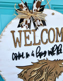 DIY Come in & Hang with the Herd Door Hanger