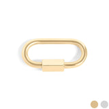 18K Gold PVD Classic Carabiner Charm Holder Clasp: Gold