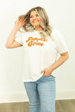 Pumpkin Spice on White Tee Shirt Blank: White