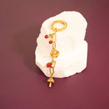 18K Gold PVD Stainless Steel Strawberry Fruit Charm: Gold