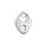 18K Gold PVD Stainless Steel Vintage Heart Lock Charm: Gold