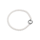 Beaded Pearl Bracelet & Charm Keeper: Kiska / Gold