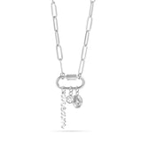 18K PVD Gold Carabiner "Dream" Paperclip Charm Necklace: Gold