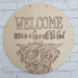 DIY Come in & Hang with the Herd Door Hanger