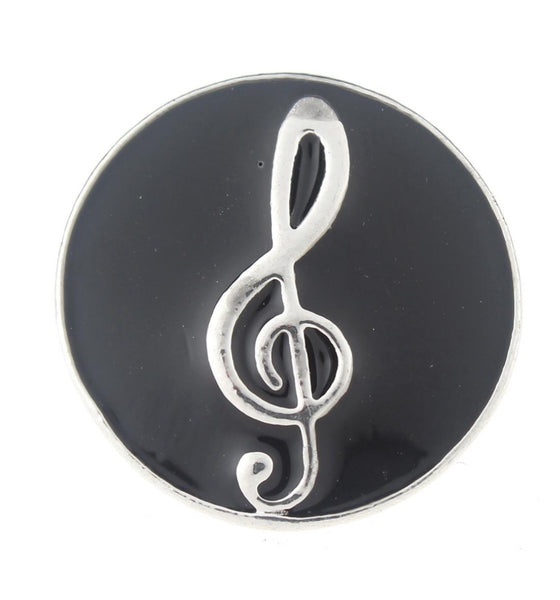 Music Note Ginger Snap Compatible Snap Charm 18mm