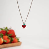 18K Gold PVD Stainless Steel Strawberry Fruit Charm: Gold