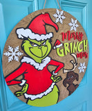 DIY Grinch and Max Door Hanger