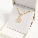 18K Gold PVD Stainless Steel Honeycomb Charm: Gold