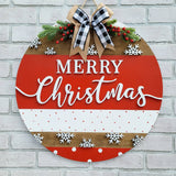 DIY Classic Merry Christmas Door Hanger