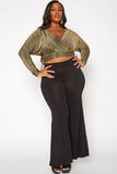 Bellatrix Women's Plus Size Active Flare Leggings: NAVY