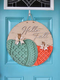 DIY Double Sweater Pumpkin Door Hanger