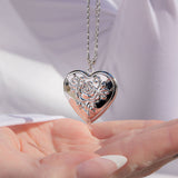 18K Gold PVD Stainless Steel Rose Heart Locket: Gold