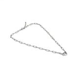 Stainless Steel Paperclip Carabiner Charm Holder Necklace: Stainless / 16"+2"