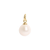 8mm Glass Pearl Charms: Kiska / Gold