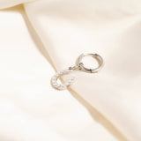 18K Gold PVD Stainless Steel Pearl Beaded Horseshoe Charm: Gold / 15mm