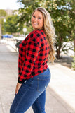 Plaid With Me Long Sleeves T-Shirt, Buffalo Plaid: RED