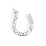 18K Gold PVD Stainless Steel Pearl Beaded Horseshoe Charm: Gold / 15mm