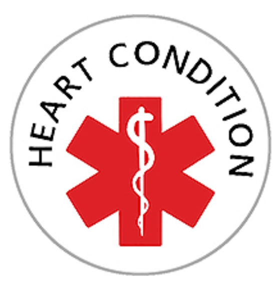 Heart Condition Medical Alert Ginger Snap Compatible Snap Charm 18mm