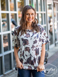 Mooving On Short Sleeves T-Shirt, Cow Print: Cowprint / Large