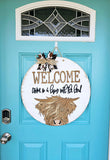 DIY Come in & Hang with the Herd Door Hanger