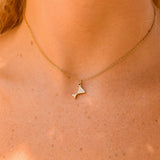 18K Gold PVD Stainless Steel CZ Martini Glass Charm: Stainless