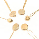 18K Gold PVD Stainless Steel Rose Heart Locket: Gold