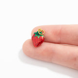 18K Gold PVD Stainless Steel Strawberry Fruit Charm: Gold
