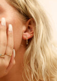 Stainless Steel Paperclip Earrings: Gold