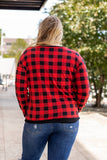 Plaid With Me Long Sleeves T-Shirt, Buffalo Plaid: RED