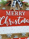 DIY Classic Merry Christmas Door Hanger