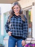 Don't Cross Me Sweatshirt, Grey Plaid: Mix Pattern / Medium