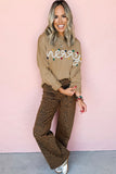 Smoke Gray Merry Colorful Dot Detail Christmas Dolman Sweater