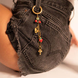 18K Gold PVD Stainless Steel Strawberry Fruit Charm: Gold