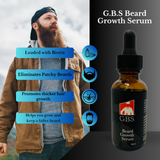 G.B.S Beard Natural Hair Growth Serum with Biotin 1 oz