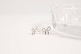 18K Gold PVD Stainless Steel Bow Stud Earrings: Gold