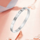 18K NON-TARNISH WATERPROOF STAINLESS STEEL BANGLE | 40B5154: GOLD