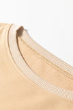 Khaki Exposed Seam Floral Mixed Patchwork Plus Size Top