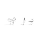 18K Gold PVD Stainless Steel Bow Stud Earrings: Gold