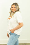 Pumpkin Spice on White Tee Shirt Blank: White