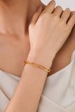 STAINLESS STEEL WATERPROOF TARNISH FREE BRACELET | 40B112: PAPERCLIP