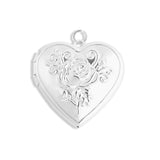 18K Gold PVD Stainless Steel Rose Heart Locket: Gold