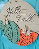 DIY Double Sweater Pumpkin Door Hanger